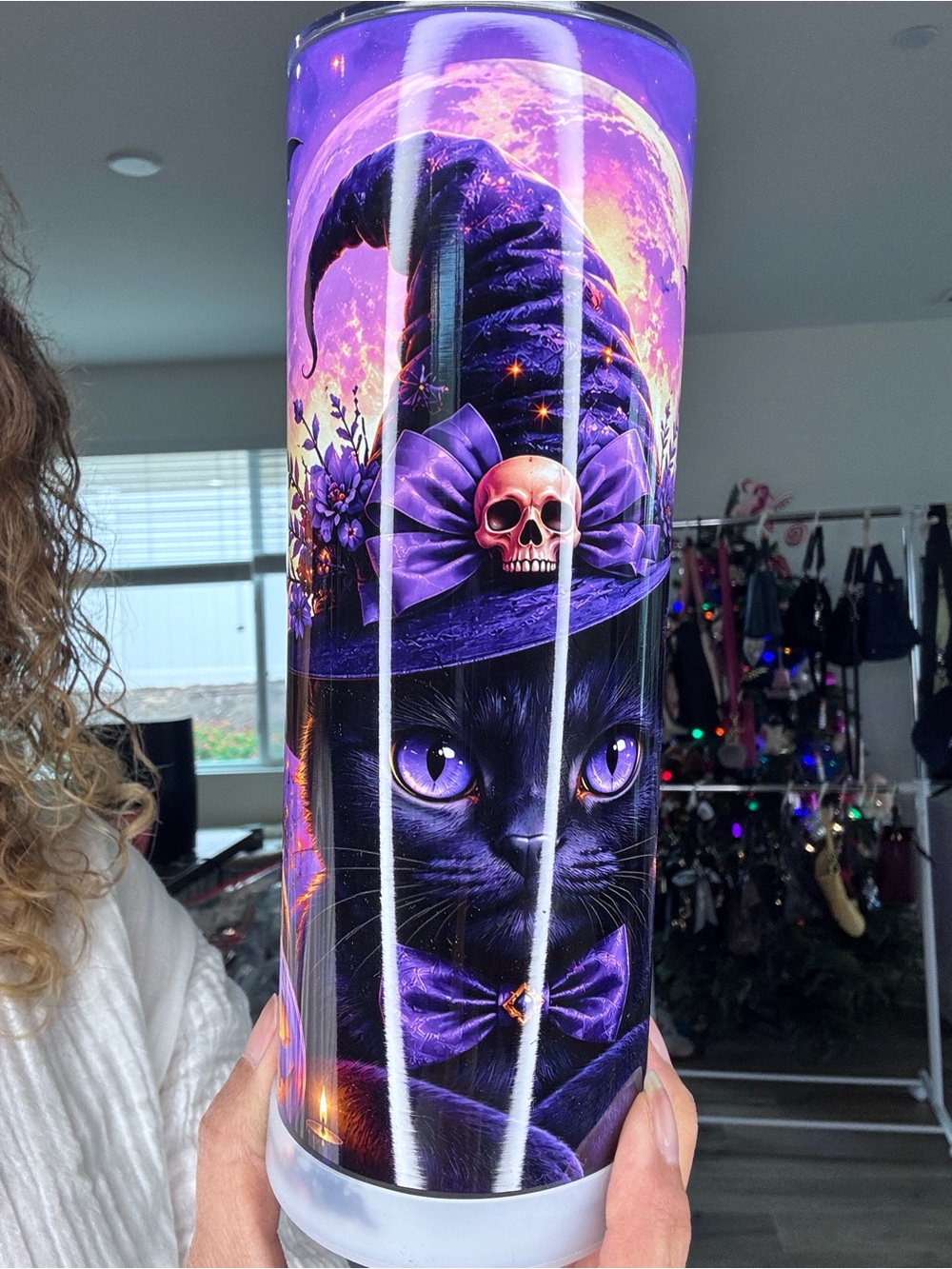 Black Cat Halloween tumbler 20 oz